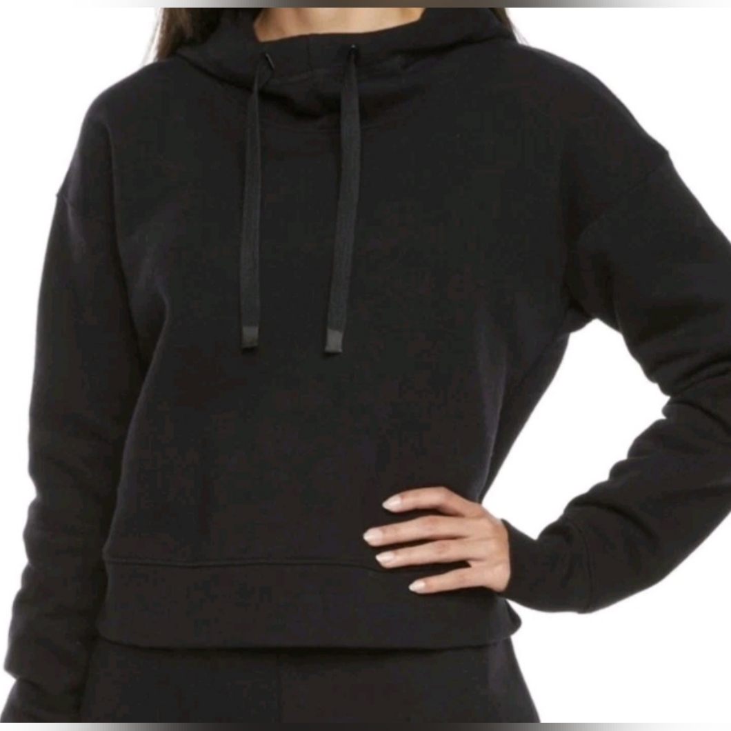 Xersion Cropped Funnelneck Hoodie Athleisure Sweatshirt